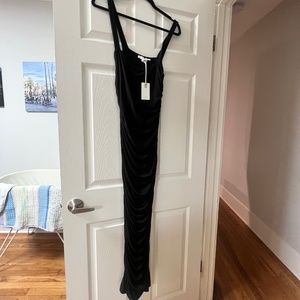 NWT Good American Black Ruched Maxi